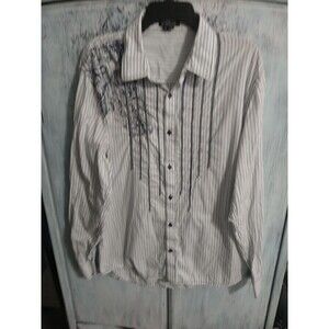 At Collins Embroidered Men's Button Down Collared Shirt Size Xl